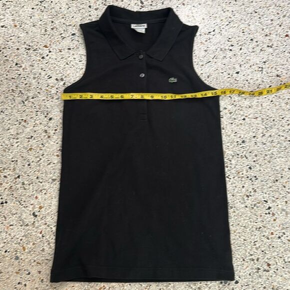 Lacoste black cotton polo tank sleeveless 40 - Picture 3 of 6